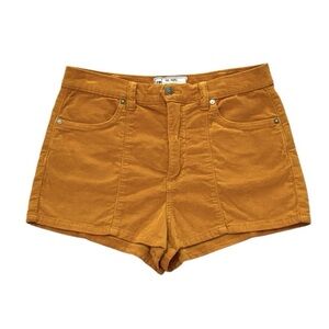 Free People Women’s Burnt Orange High Waisted Corduroy Mini Shorts Size 28